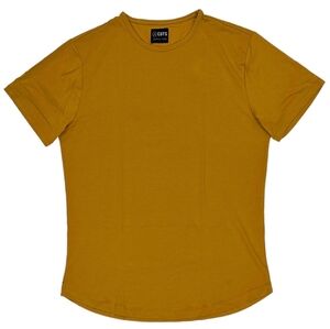 Cuts Men's Curve Hem Crew Neck 4 Ways Stretch Tshirt Large